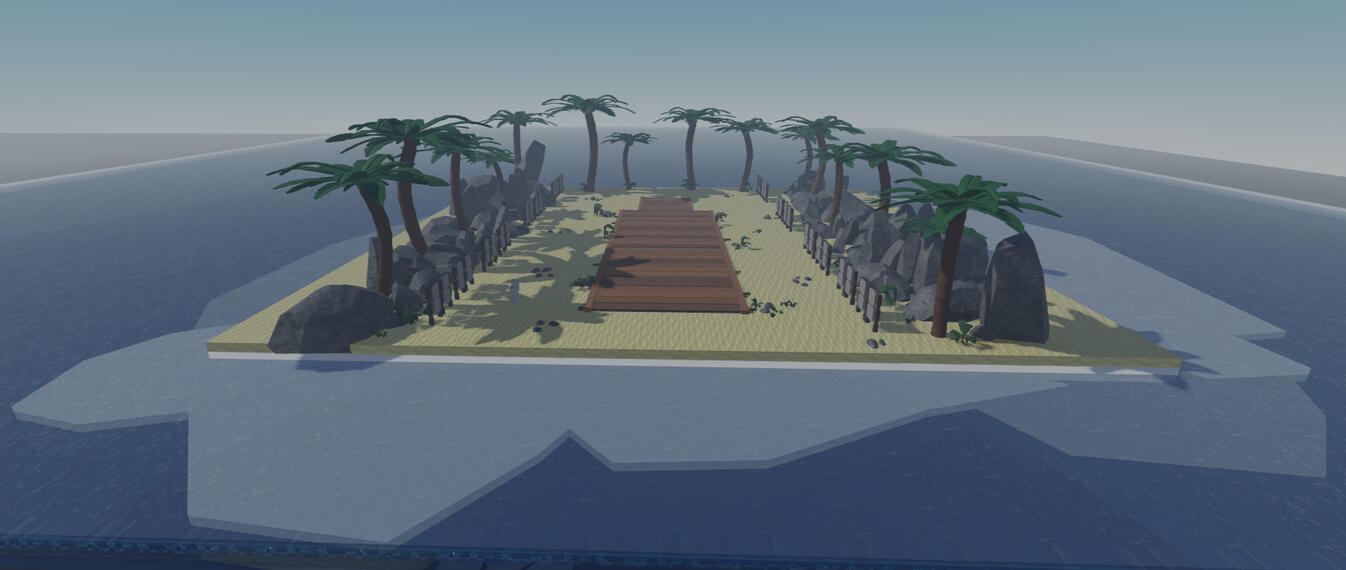 Custom Duels Beach Themed Lobby